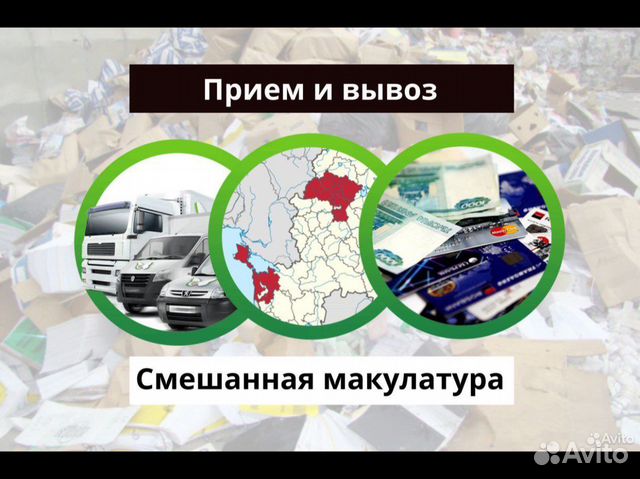 Прием и вывоз макулатуры и так же забираем мусор в Москве | Услуги | Авито