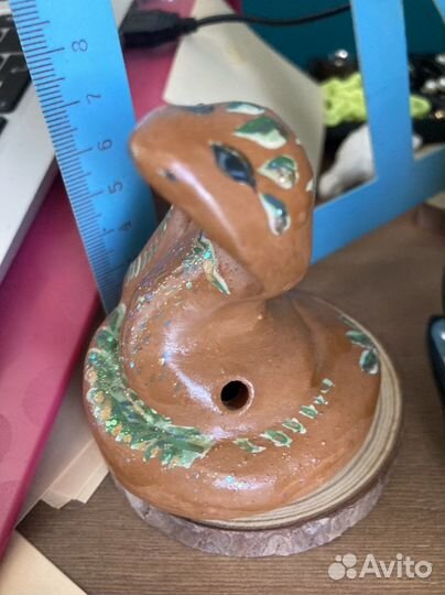 Свистулька глиняная. Змея