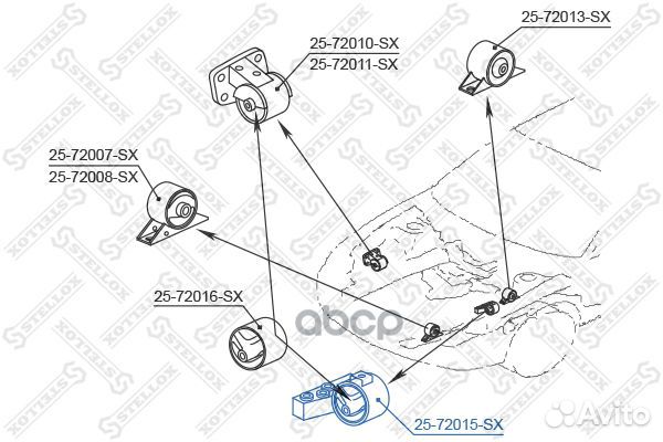 Подушка двс левая Mitsubishi Colt/Lancer CB4A