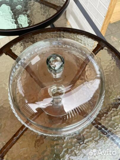 Стеклянная тортовница