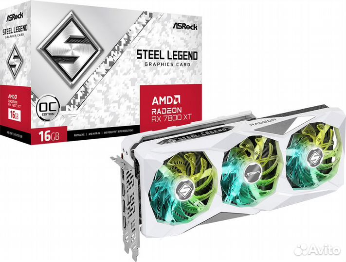 AMD Radeon RX 7800 XT ASRock Steel Legend OC 16Gb (RX7800XT SL 16GO)