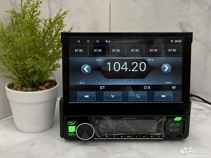 Магнитола 1 din с выдвижным экраном android 3/32gb