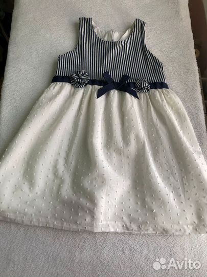 Платье для девочки 104-110, лёгкое в морском стиле