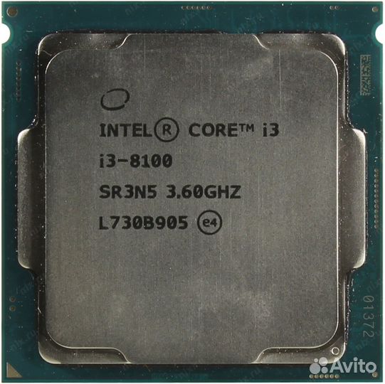 Intel Core i3-8100 LGA1151 v2, 4 x 3600 мгц