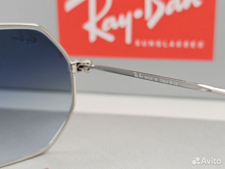 Очки Ray Ban Octagonal 3556 Classic Blue Silver