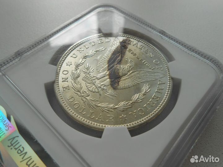 1 доллар Моргана 1921 год США MS64 Слаб NGC