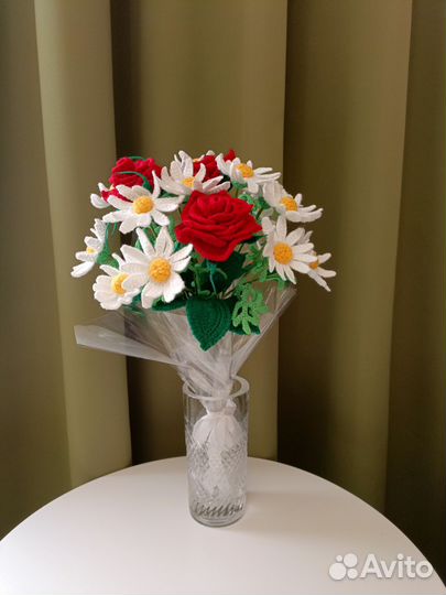 Вязаные цветы