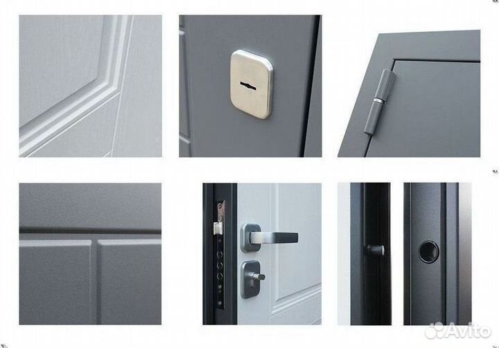 Дверь входная серая металлическая Арсенал