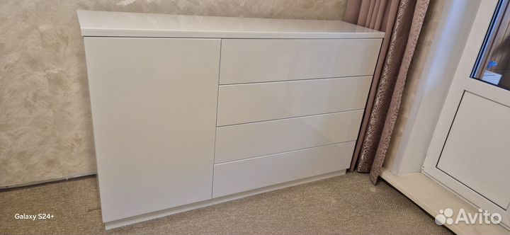 Комод белый глянец большой