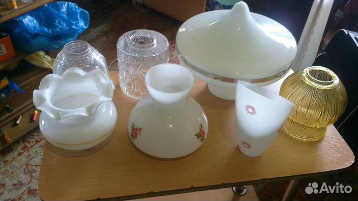 Плафоны,Абажуры,подвески(кристаллы) от люстры СССР