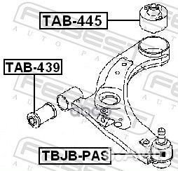 Cайленблок задний переднего рычага TAB-445 Febest