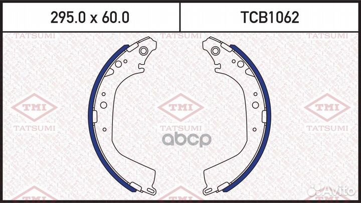 Колодки тормозные барабанные зад TCB1062 TA