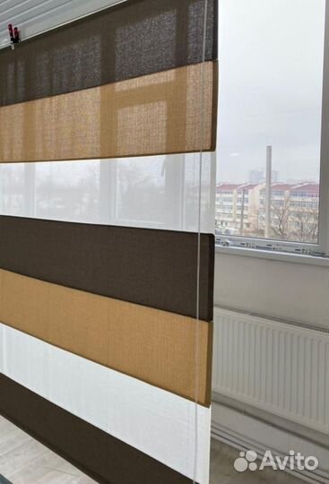 Римские шторы веревочный карниз