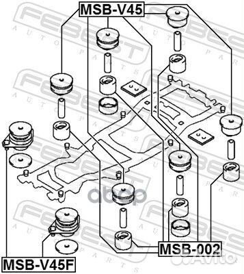 Подушка подрамника (mitsubishi pajero II V14W-V55W