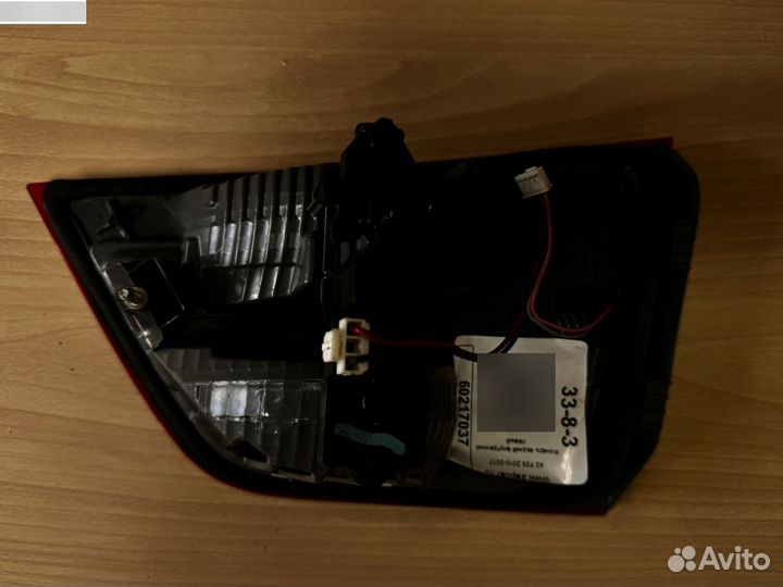 Фонарь задний внутренний левый BMW X3 F25