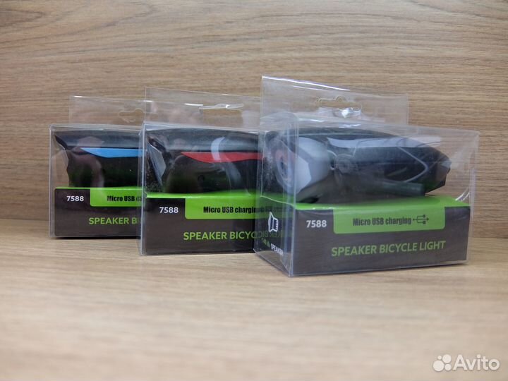 Фонарь 250Lm + электронный гудок, зарядка от USB