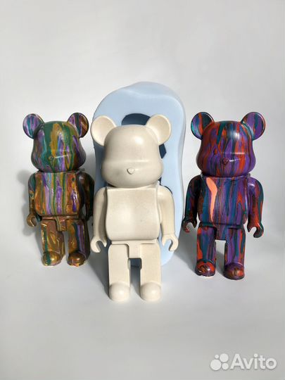 Силиконовая форма для гипса смолы бетона Bearbrick