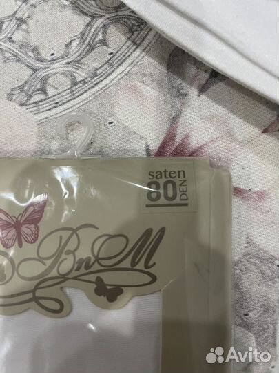 Эластичные колготки на девочку белые