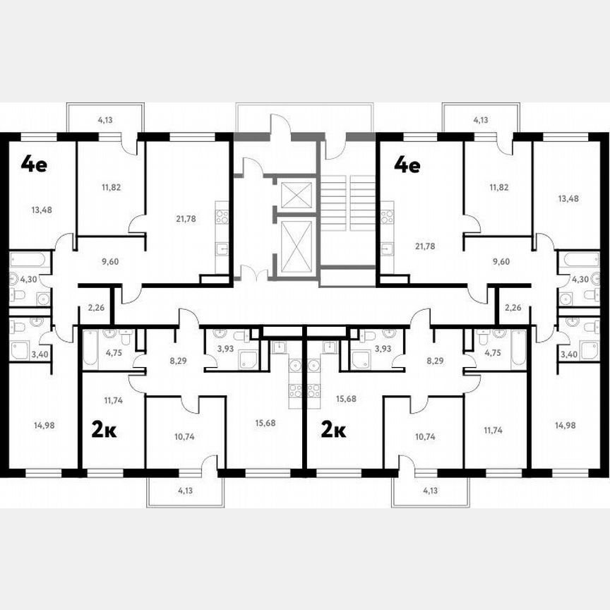 2-к. квартира, 55,3 м², 16/17 эт.