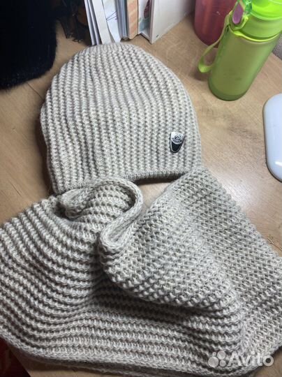 Шапка с шарфом зимняя для девочки