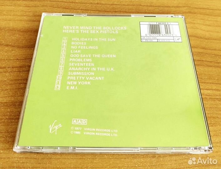 Sex Pistols Never Mind the Bollocks фирменный cd
