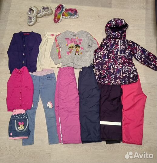 Вещи пакетом для девочки 110-116