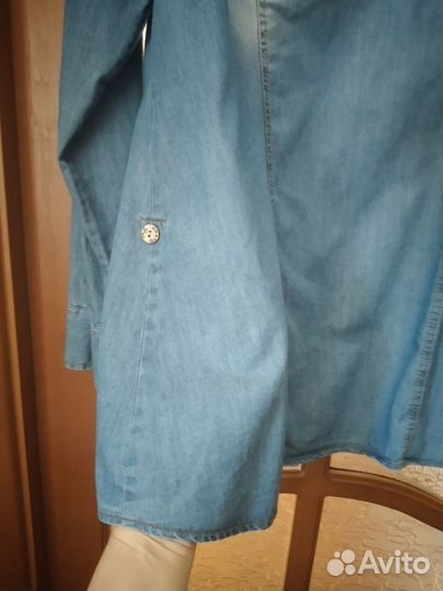 Рубашка джинсовая 48-50 размер