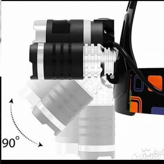 Фонарь налобный аккумуляторный новый