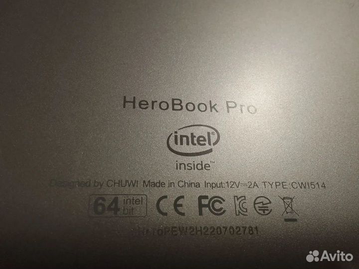 Ноутбук chuwi HeroBook Pro