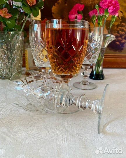 Хрустальные фужеры, бокалы. СССР, Богемия