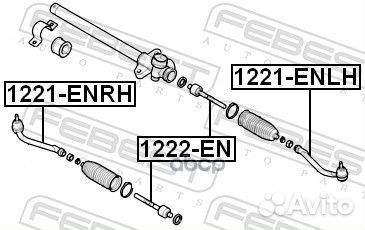 Наконечник рулевой левый 1221enlh Febest