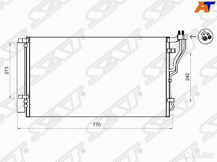 Радиатор кондиционера hyundai sonata 10/grandeur