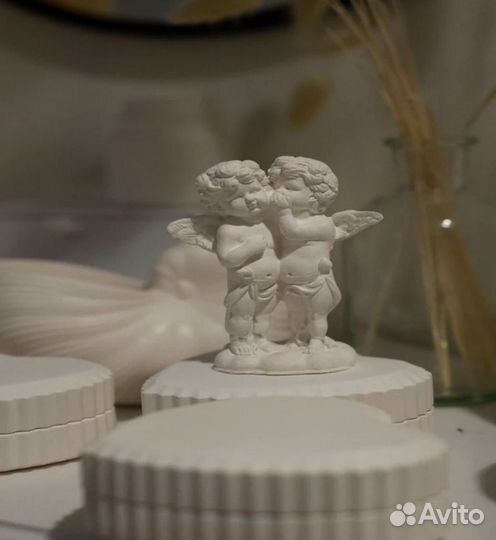 Силиконовый молд Ангелы для гипса шоколада смолы