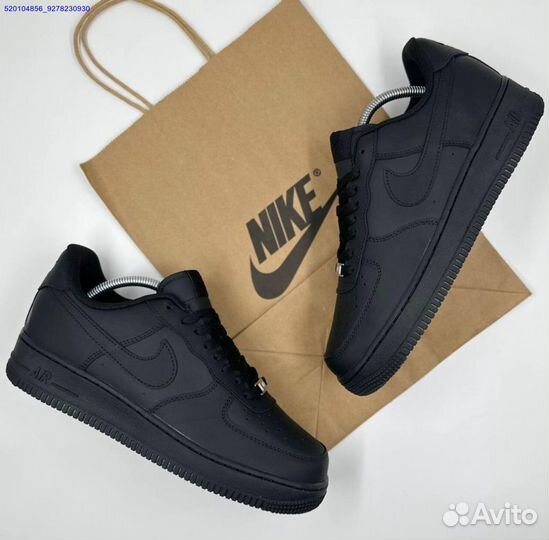 Кроссовки Nike Air Force Low Black (Арт.56182)