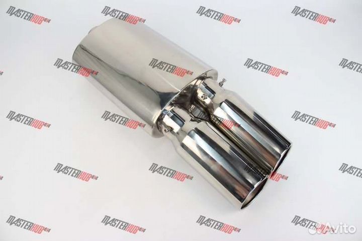 Глушитель прямоточный спортивный 640х240х180 D65