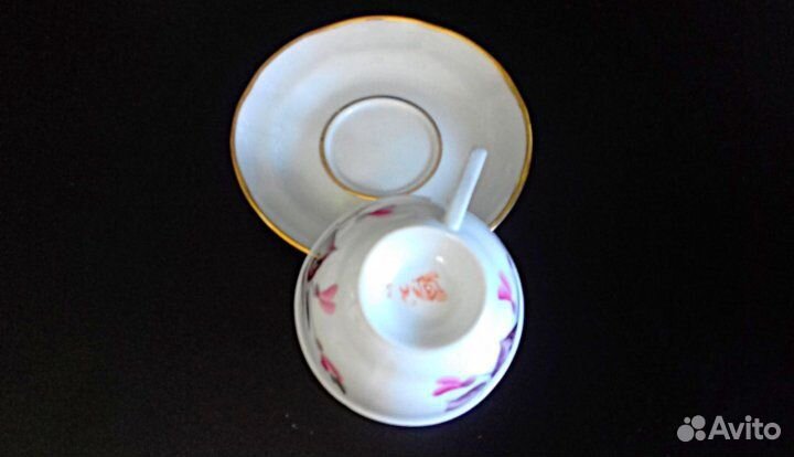 Блюдце кофейное. Советский тонкий фарфор