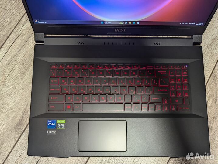 Игровой MSI 17.3”/i7-12650H/RTX 3050/512/16