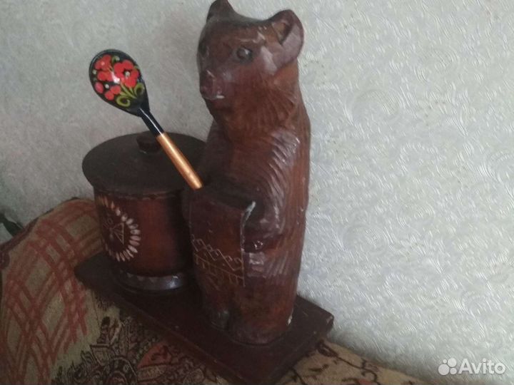 Медведь статуэтка из дерева СССР