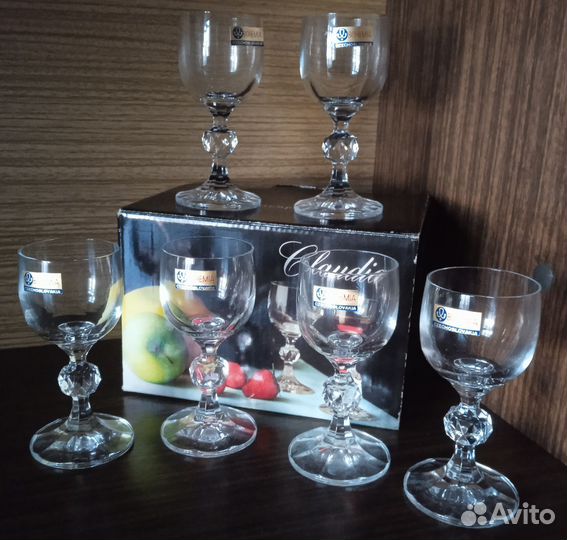 Бокалы Богемское стекло Bohemia Claudia