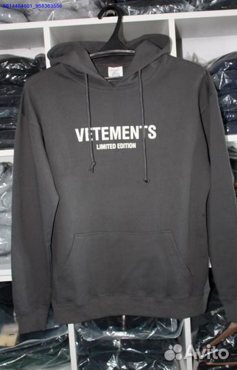Худи vetements серое vhq (Арт.30958)