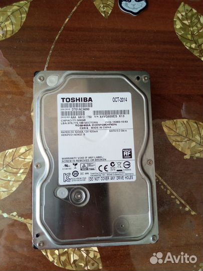 Жесткий диск hdd toshiba 500 gb