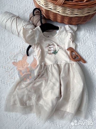 Нарядное платье для девочки hm 98 104