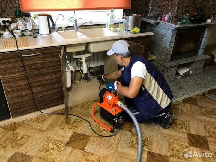 Устранение засоров, прочистка канализации