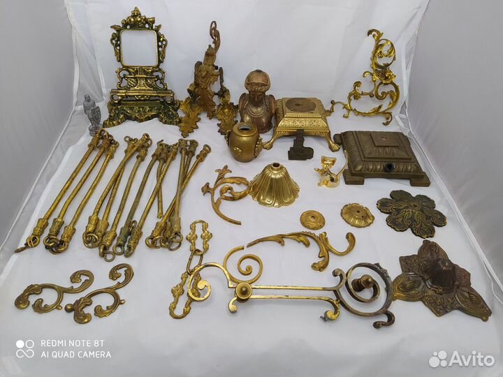 Детали для люстры, бра, латунь, царизм, патрон