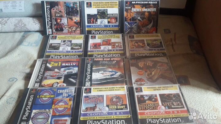Sony PS1 многоигровые игры 12штук