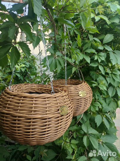 Кашпо из ротанга