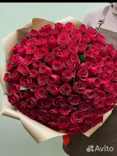Цветы букеты 101 роза