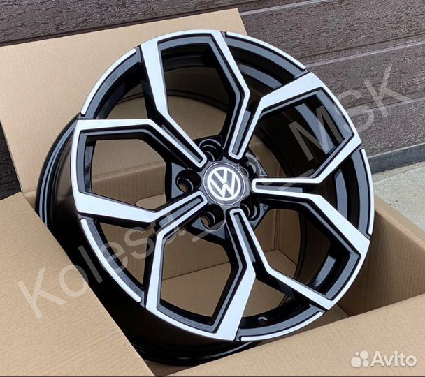 Диски Polo Rapid r17 5/100 Black Machined