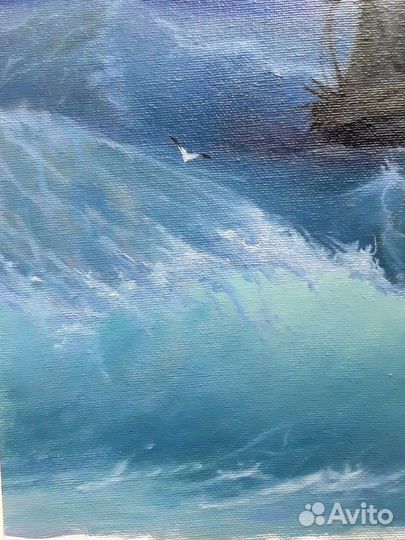 Картина маслом морской пейзаж