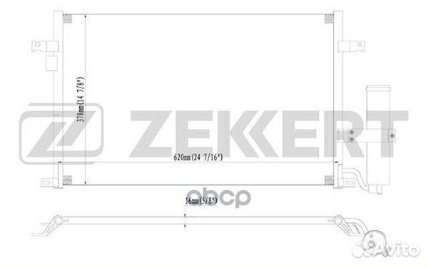 Радиатор кондиционера с ресивером Chevrolet